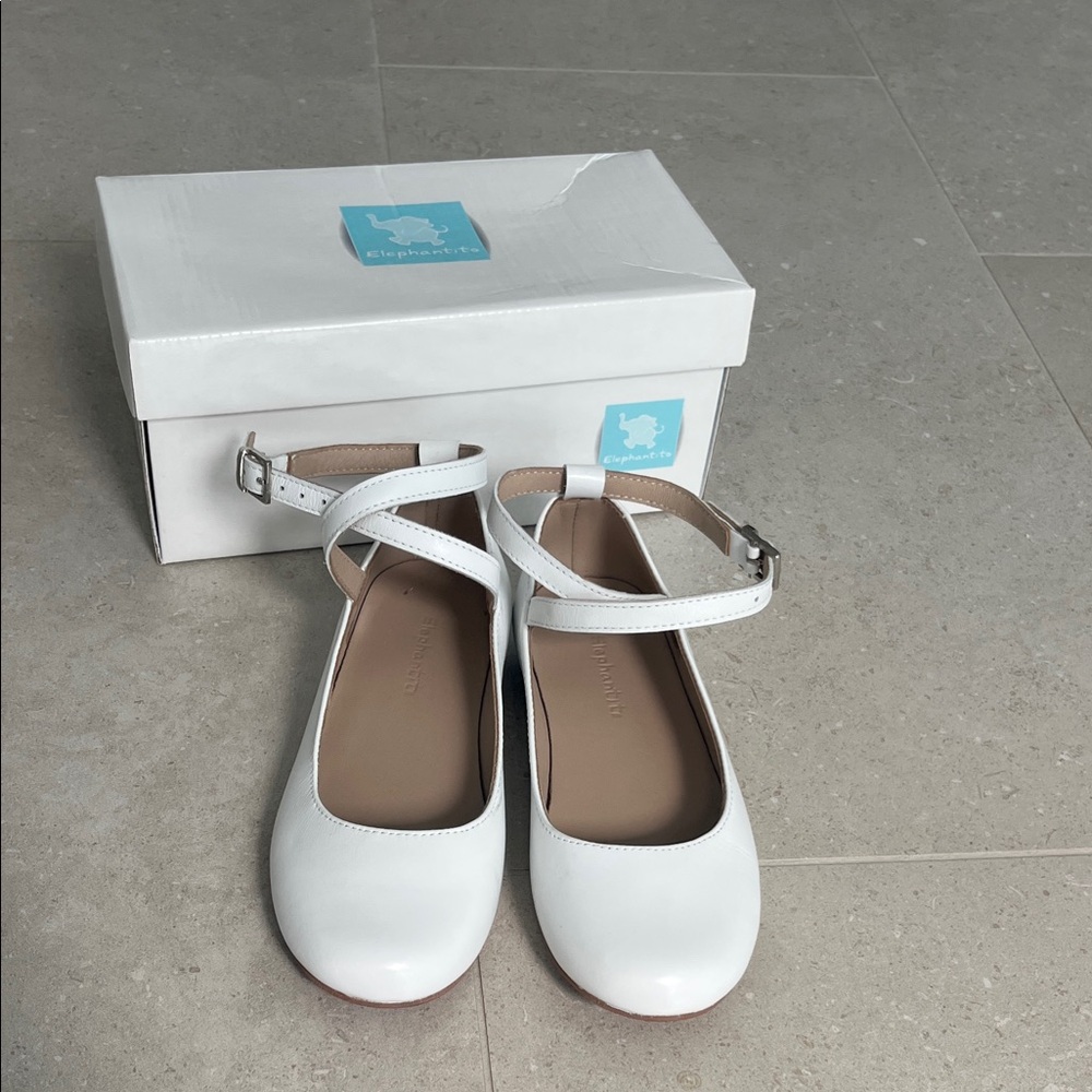 Elephantito White Mary Jane Flats